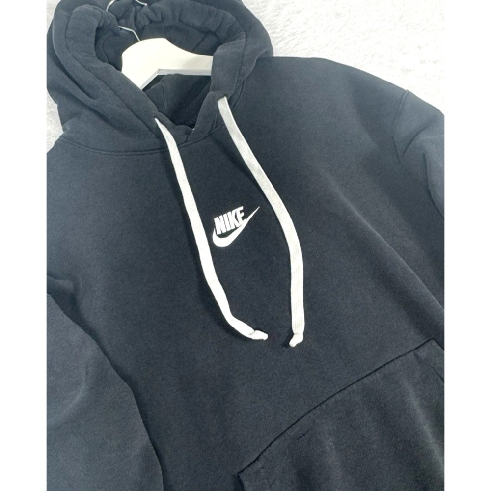 Nike Hertitage Hoodie Sweatshirt Embroidered Center Swoosh XL  Pullover Black